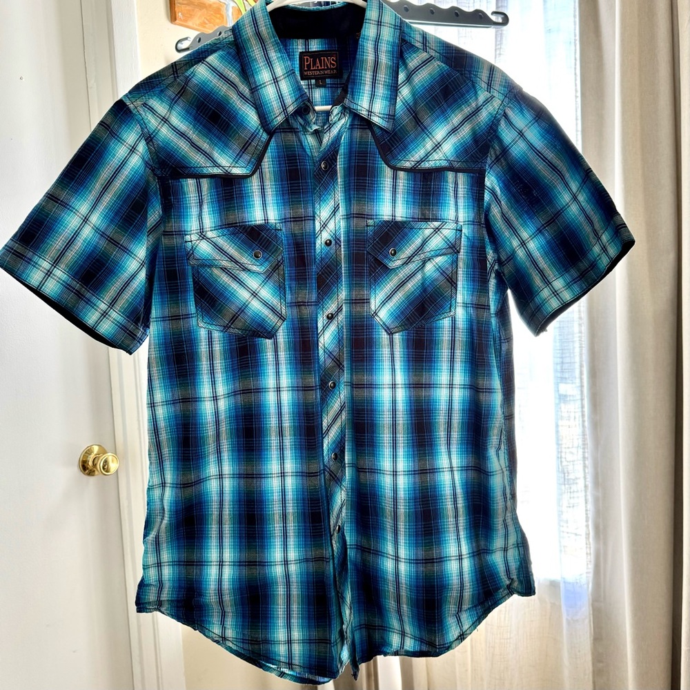 PLAINS Western Wear Mens Button Up